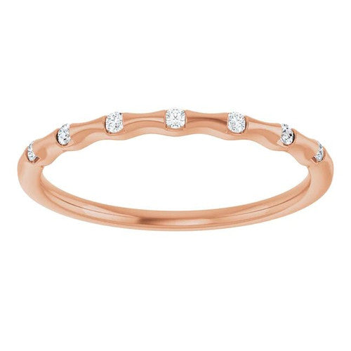 14K Gold .06 CTW Natural Diamond Stackable Ring 14K Rose Gold