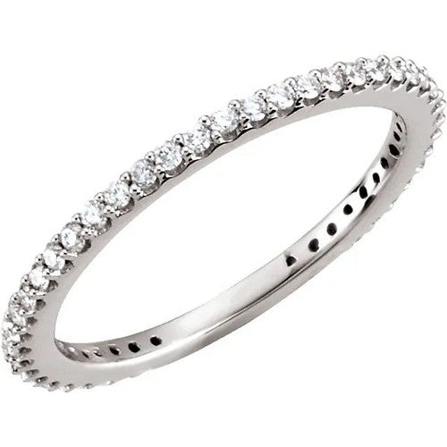 14K Gold 1/3 CTW Natural Diamond Band 14K White Gold
