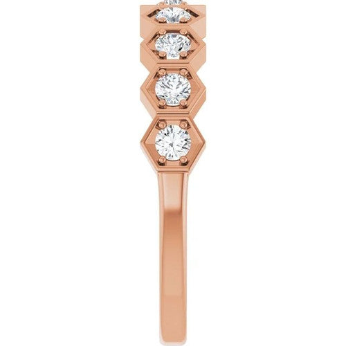 14K Gold 1/3 CTW Diamond Stackable Ring 14K Rose Gold