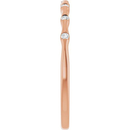 14K Gold .06 CTW Natural Diamond Stackable Ring 14K Rose Gold