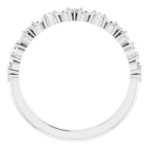 14K Gold 1/2 CTW Diamond Anniversary Band 14K White Gold