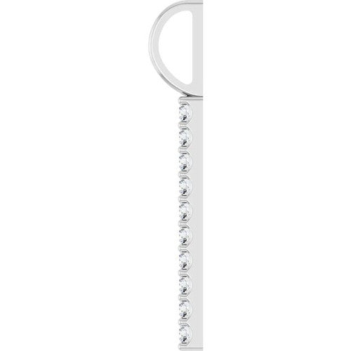 14K Gold 1/6 CTW Diamond Bar Charm/Pendant 14K White Gold