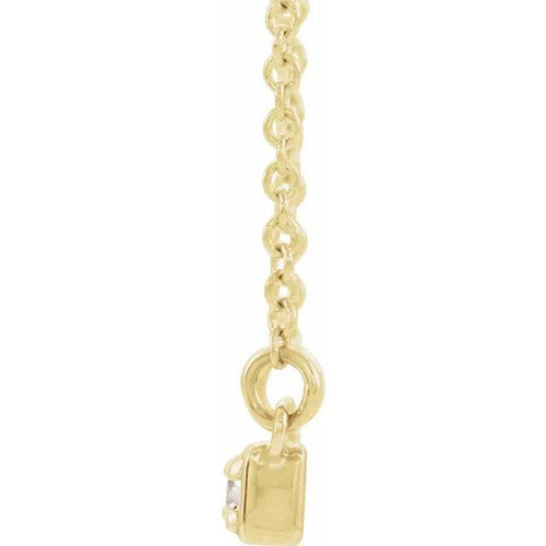 14K Gold 1/5 CTW Natural Diamond Bar 16-18" Necklace 14K Yellow Gold