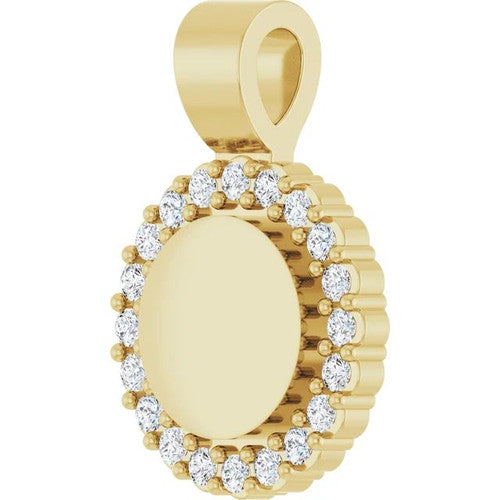 14K Gold 1/8 CTW Natural Diamond Pendant 14K Yellow Gold