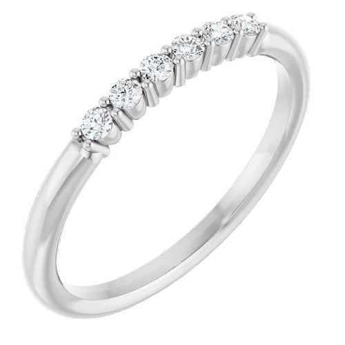 14K Gold 1/8 CTW Natural Diamond Stackable Ring 14K White Gold