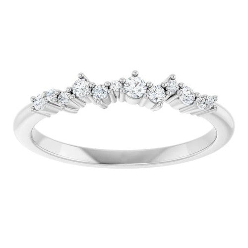 14K Gold 1/8 CTW Round Natural Diamond Stackable Ring 14K White Gold