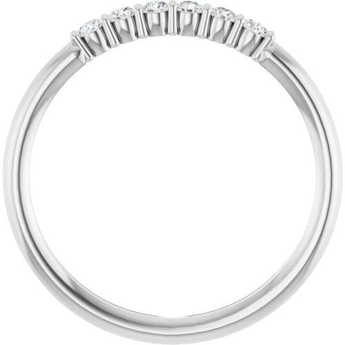 14K Gold 1/8 CTW Natural Diamond Stackable Ring 14K White Gold