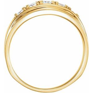 Matte - Felix - 14K Yellow Gold 3/4 CTW Natural Diamond Band