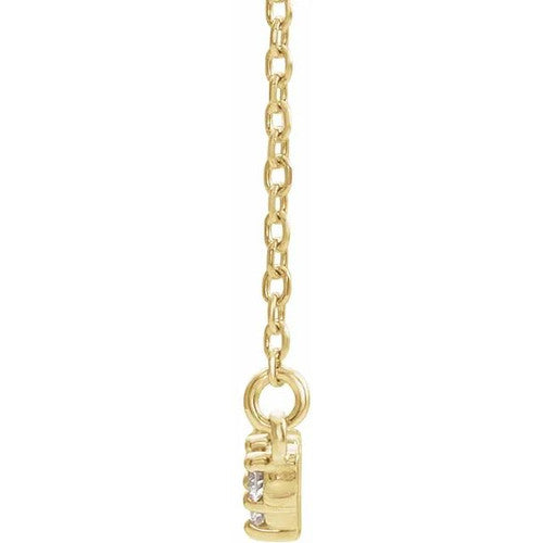 14K Gold 1/3 CTW Natural Diamond Scattered Bar 18" Necklace 14K Yellow Gold