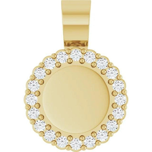 14K Gold 1/8 CTW Natural Diamond Pendant 14K Yellow Gold