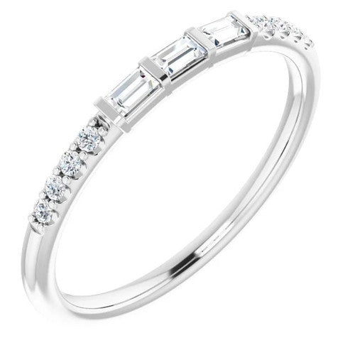 14K Gold 1/6 CTW Natural Diamond Anniversary Band 14K White Gold