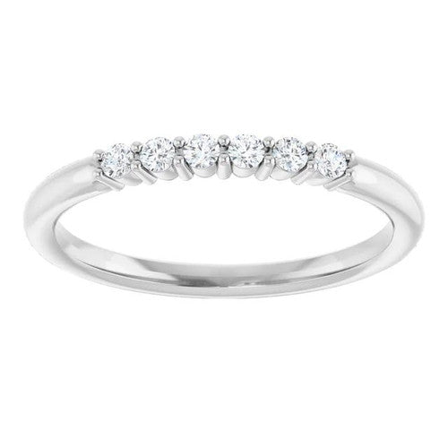 14K Gold 1/8 CTW Natural Diamond Stackable Ring 14K White Gold