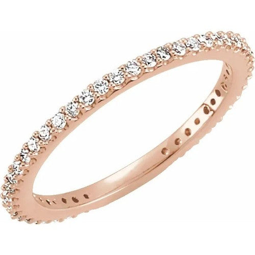 14K Gold 1/3 CTW Natural Diamond Band 14K Rose Gold