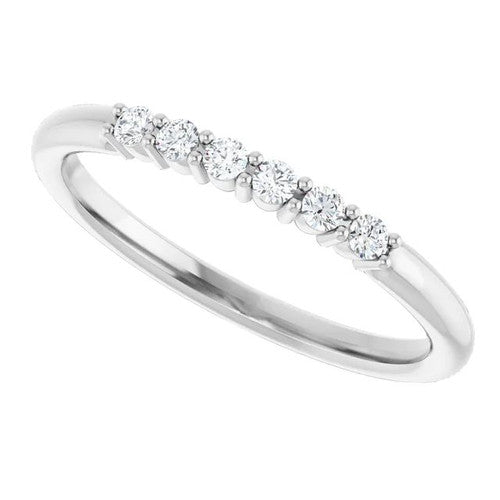 14K Gold 1/8 CTW Natural Diamond Stackable Ring 14K White Gold