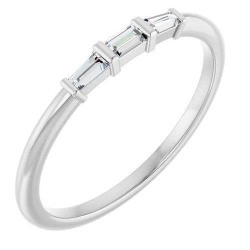 14K Gold 1/6 CTW Natural Diamond Stackable Ring 14K White Gold