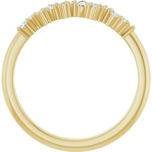 14K Gold 1/8 CTW Round Natural Diamond Stackable Ring 14K Yellow Gold