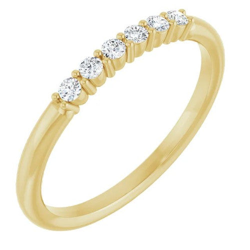 14K Gold 1/8 CTW Natural Diamond Stackable Ring 14K Yellow Gold