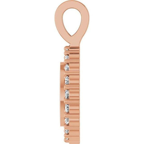 14K Gold 1/8 CTW Natural Diamond Pendant 14K Rose Gold