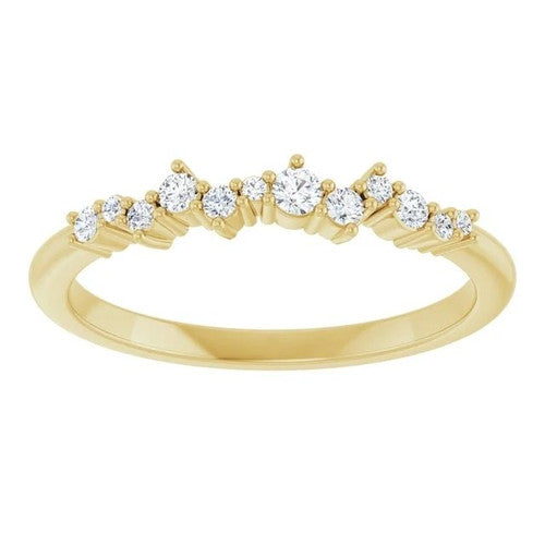 14K Gold 1/8 CTW Round Natural Diamond Stackable Ring 14K Yellow Gold