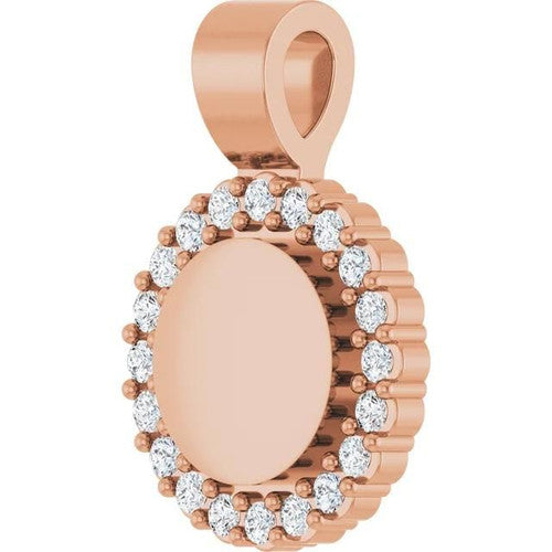 14K Gold 1/8 CTW Natural Diamond Pendant 14K Rose Gold