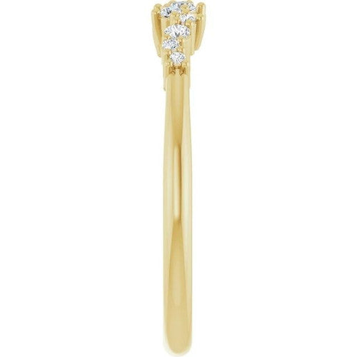 14K Gold 1/8 CTW Round Natural Diamond Stackable Ring 14K Yellow Gold