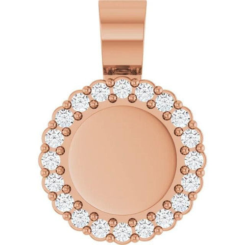 14K Gold 1/8 CTW Natural Diamond Pendant 14K Rose Gold
