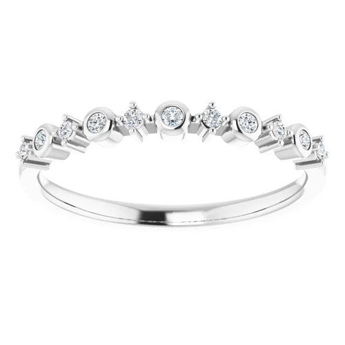 14K Gold 1/10 CTW Natural Diamond Ring 14K White Gold