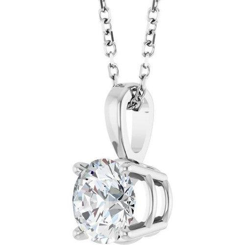 14K White 1 CTW Natural Diamond 18" Necklace 14K White Gold