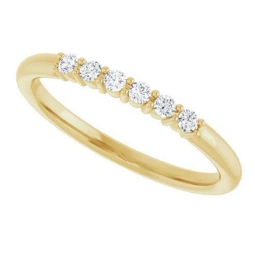 14K Gold 1/8 CTW Natural Diamond Stackable Ring 14K Yellow Gold