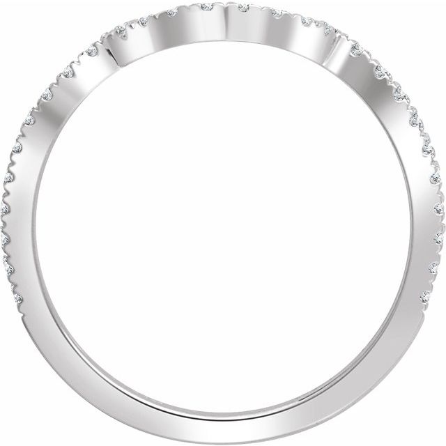 14K White 3/8 CTW Natural Diamond Matching Band