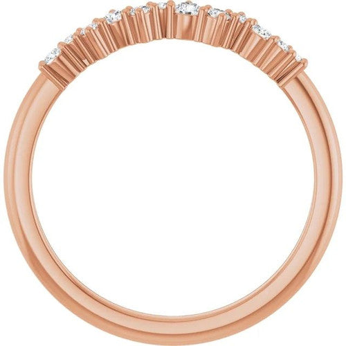 14K Gold 1/8 CTW Round Natural Diamond Stackable Ring 14K Rose Gold
