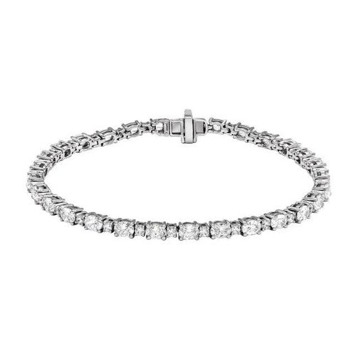 14K Gold 5 1/2 CTW Lab-Grown Diamond Line 7" Bracelet 14K White Gold