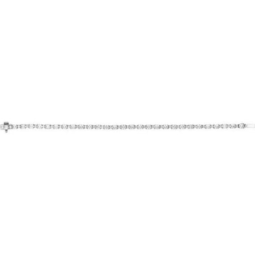 14K Gold 5 1/2 CTW Lab-Grown Diamond Line 7" Bracelet 14K White Gold