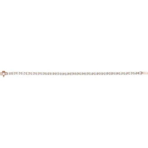 14K Gold 5 1/2 CTW Lab-Grown Diamond Line 7" Bracelet 14K Rose Gold
