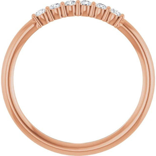 14K Gold 1/8 CTW Natural Diamond Stackable Ring 14K Rose Gold