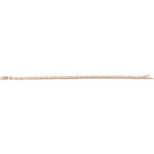 14K Gold 5 1/2 CTW Lab-Grown Diamond Line 7" Bracelet 14K Rose Gold
