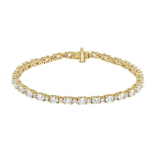 14K Gold 5 1/2 CTW Lab-Grown Diamond Line 7" Bracelet 14K Yellow Gold