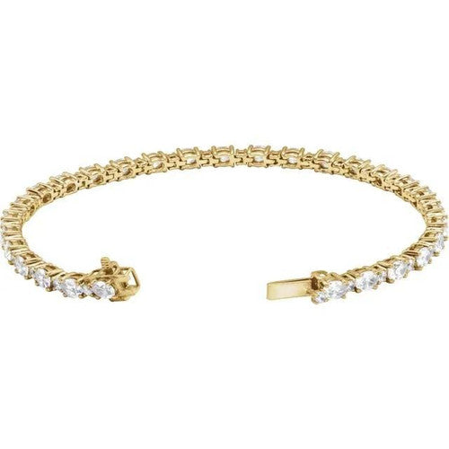14K Gold 5 1/2 CTW Lab-Grown Diamond Line 7" Bracelet 14K Yellow Gold