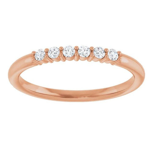 14K Gold 1/8 CTW Natural Diamond Stackable Ring 14K Rose Gold