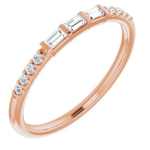 14K Gold 1/6 CTW Natural Diamond Anniversary Band 14K Rose Gold