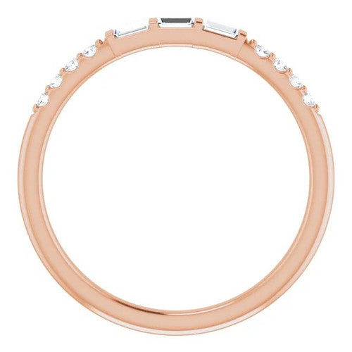 14K Gold 1/6 CTW Natural Diamond Anniversary Band 14K Rose Gold