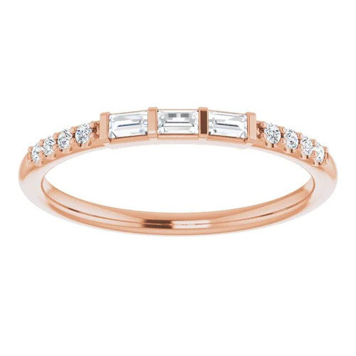 14K Gold 1/6 CTW Natural Diamond Anniversary Band 14K Rose Gold