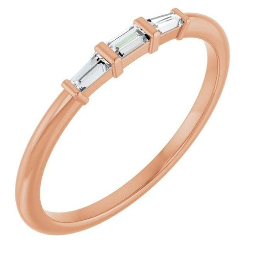 14K Gold 1/6 CTW Natural Diamond Stackable Ring 14K Rose Gold