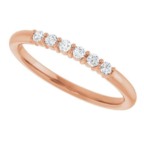 14K Gold 1/8 CTW Natural Diamond Stackable Ring 14K Rose Gold