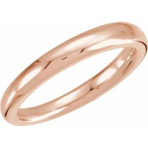 Classic - Candela - 14K Rose Gold 3.5 mm Comfort-Fit Half Round Tapered Band