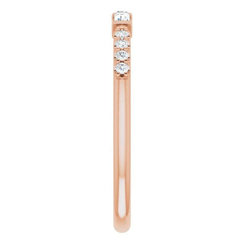 14K Gold 1/6 CTW Natural Diamond Anniversary Band 14K Rose Gold