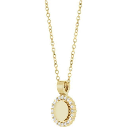 14K Gold 1/8 CTW Natural Diamond 16-18" Necklace 14K Yellow Gold