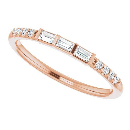 14K Gold 1/6 CTW Natural Diamond Anniversary Band 14K Rose Gold
