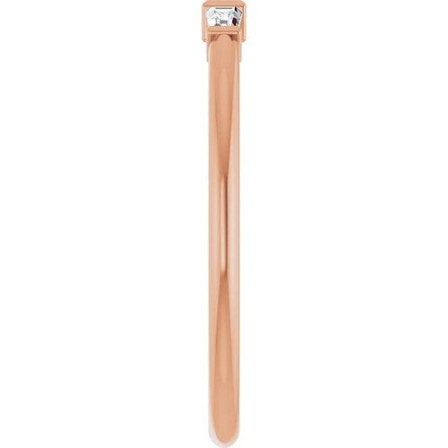 14K Gold 1/6 CTW Natural Diamond Stackable Ring 14K Rose Gold