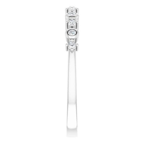 14K Gold 1/10 CTW Natural Diamond Ring 14K White Gold